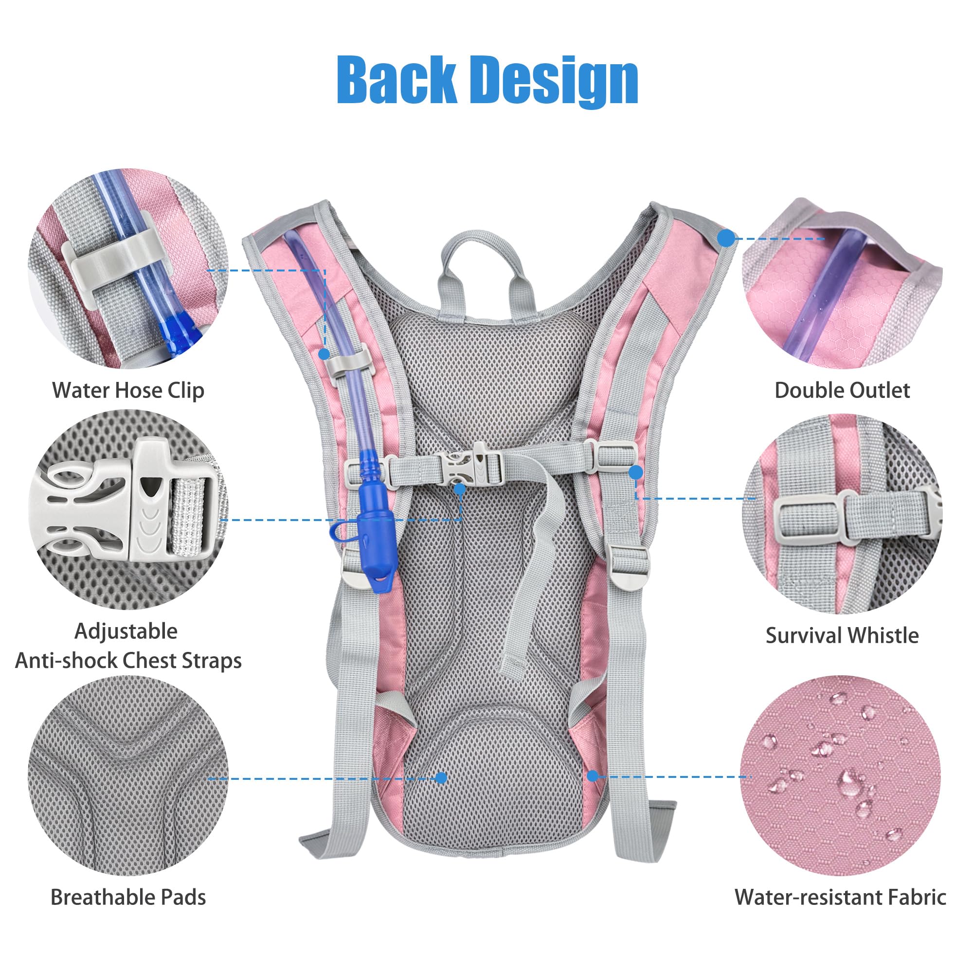 Lightweight Design Hydration Backpack with Water Bladder