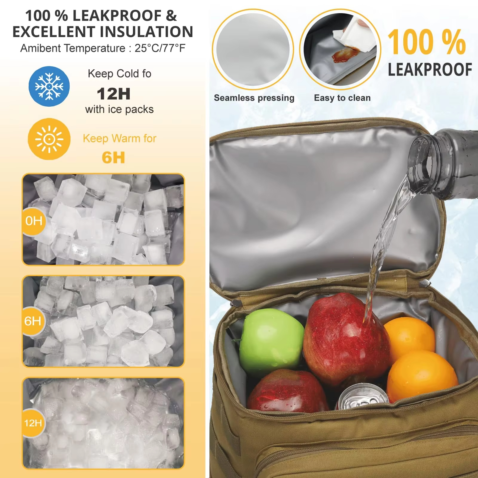 Portable Insulated Bag for Food 