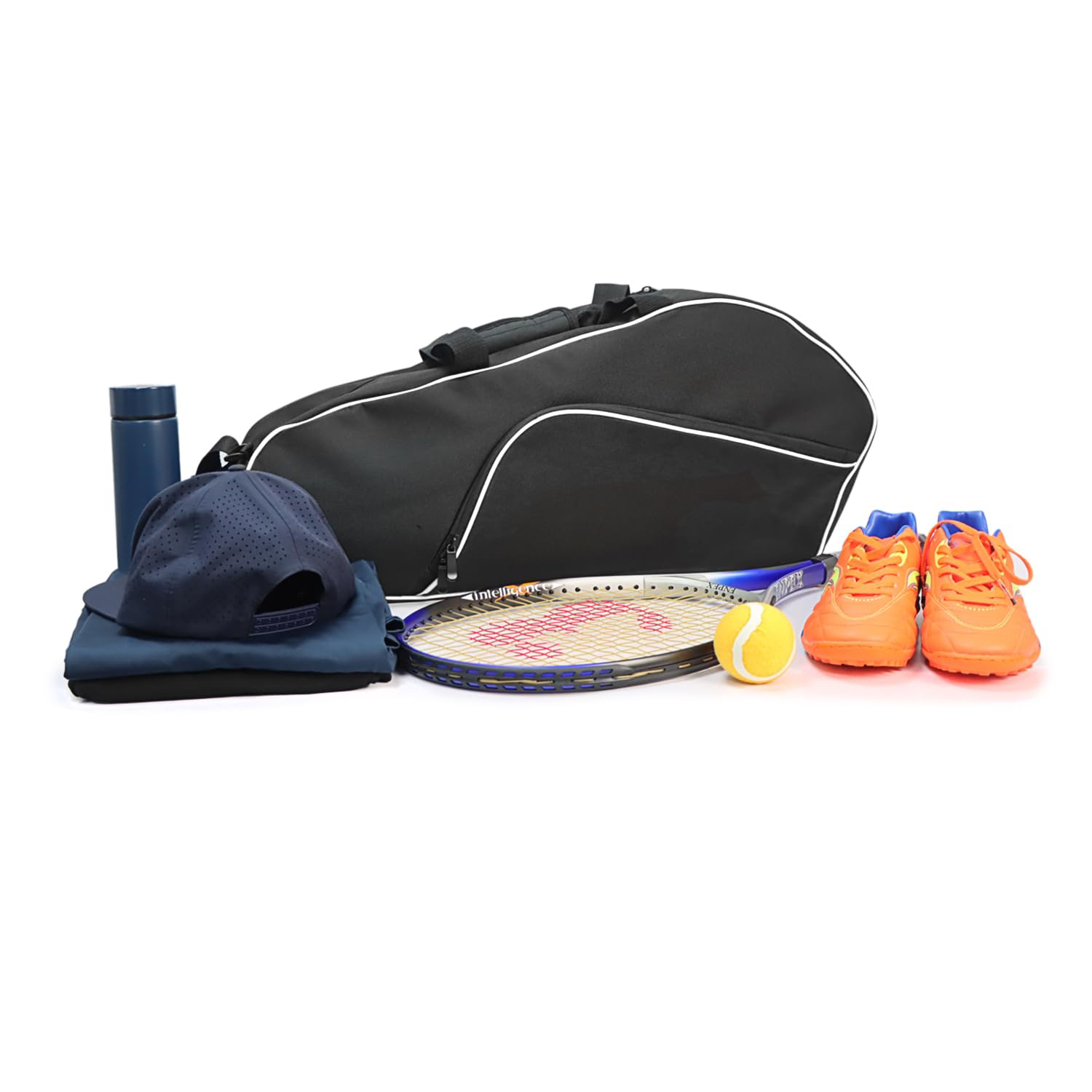 Lightweight Tennis & Badminton Bag for Men & Women Nylon with Shoe Compartment 