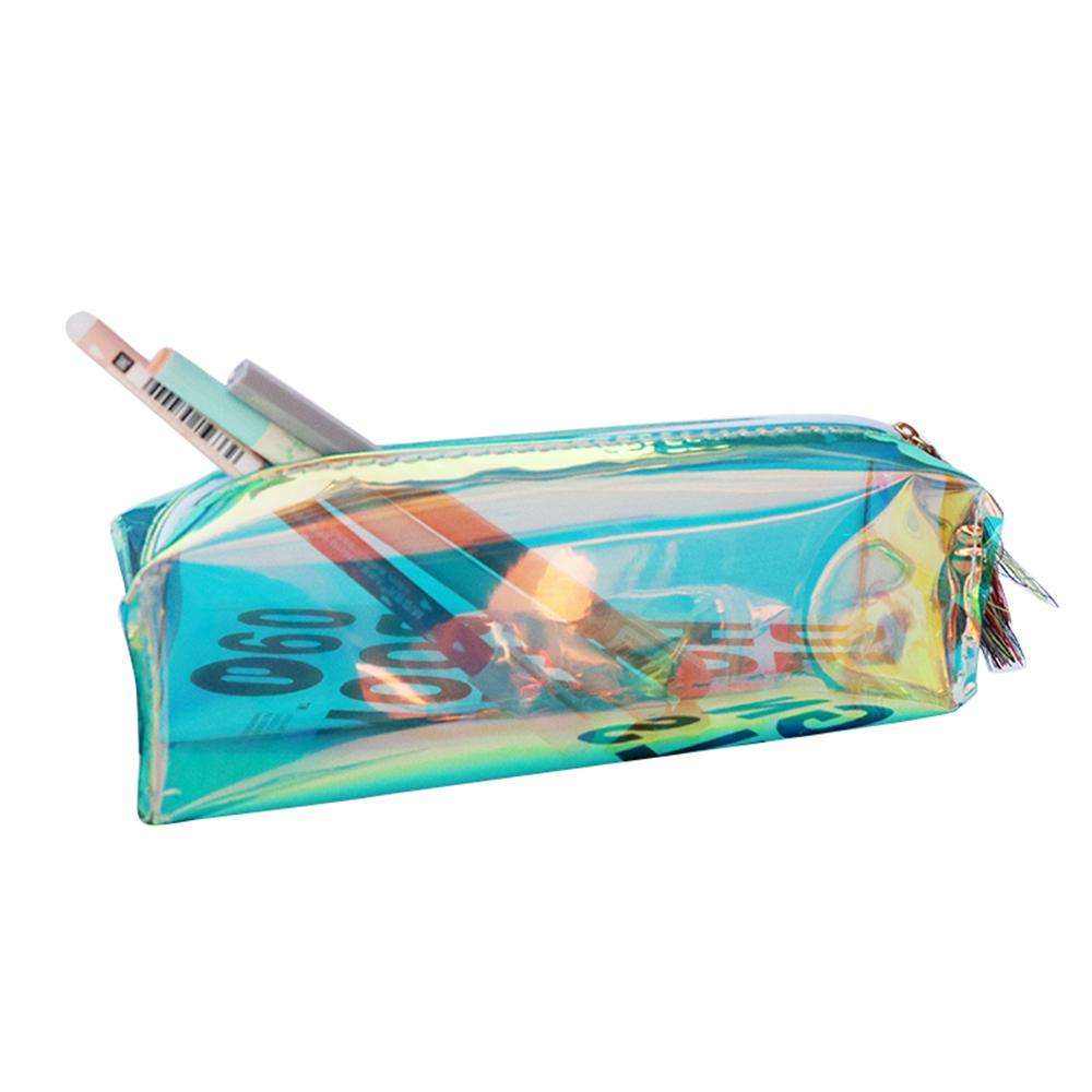  Custom Clear Transparent school pencil bag 