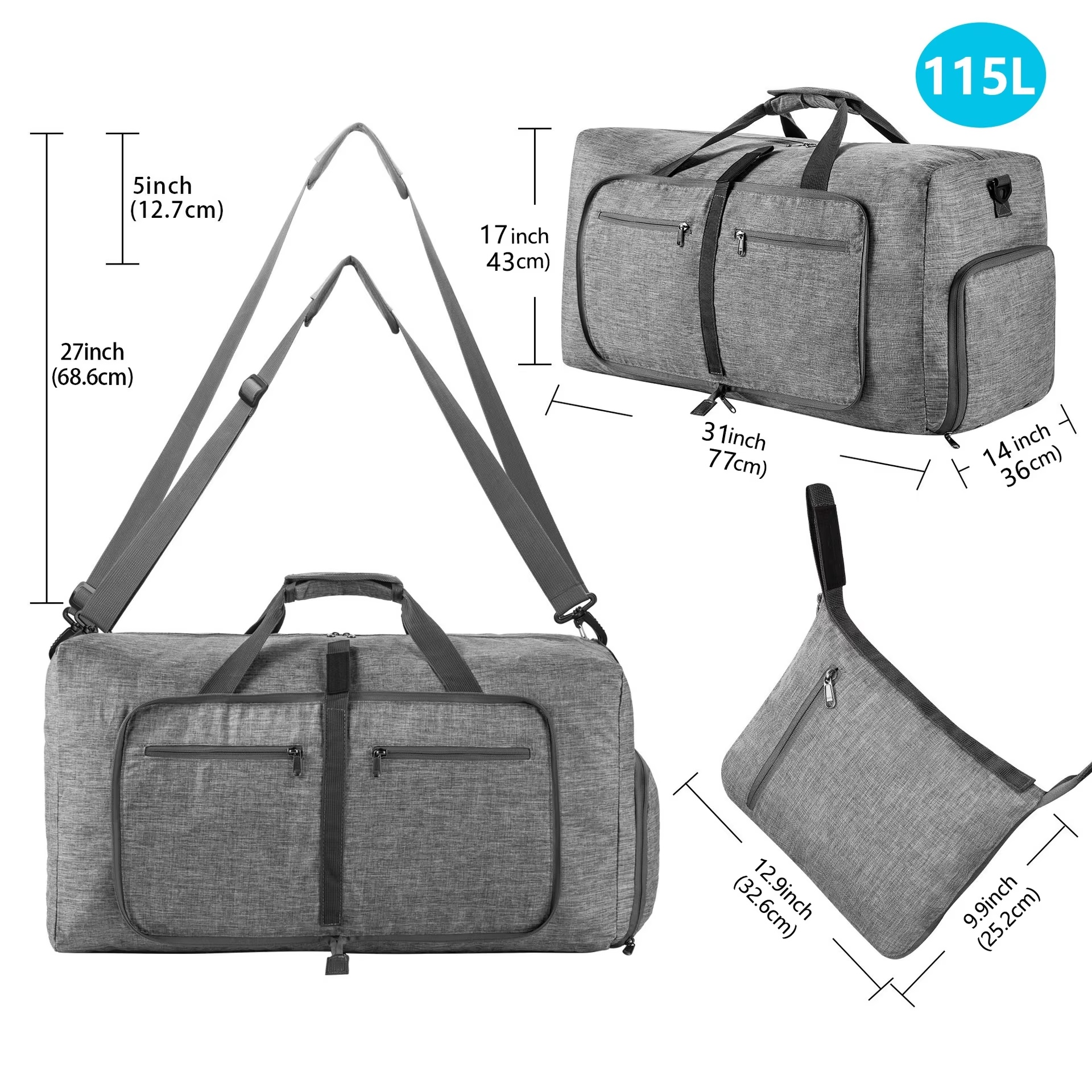  Suitcases Luggage Gym Bags