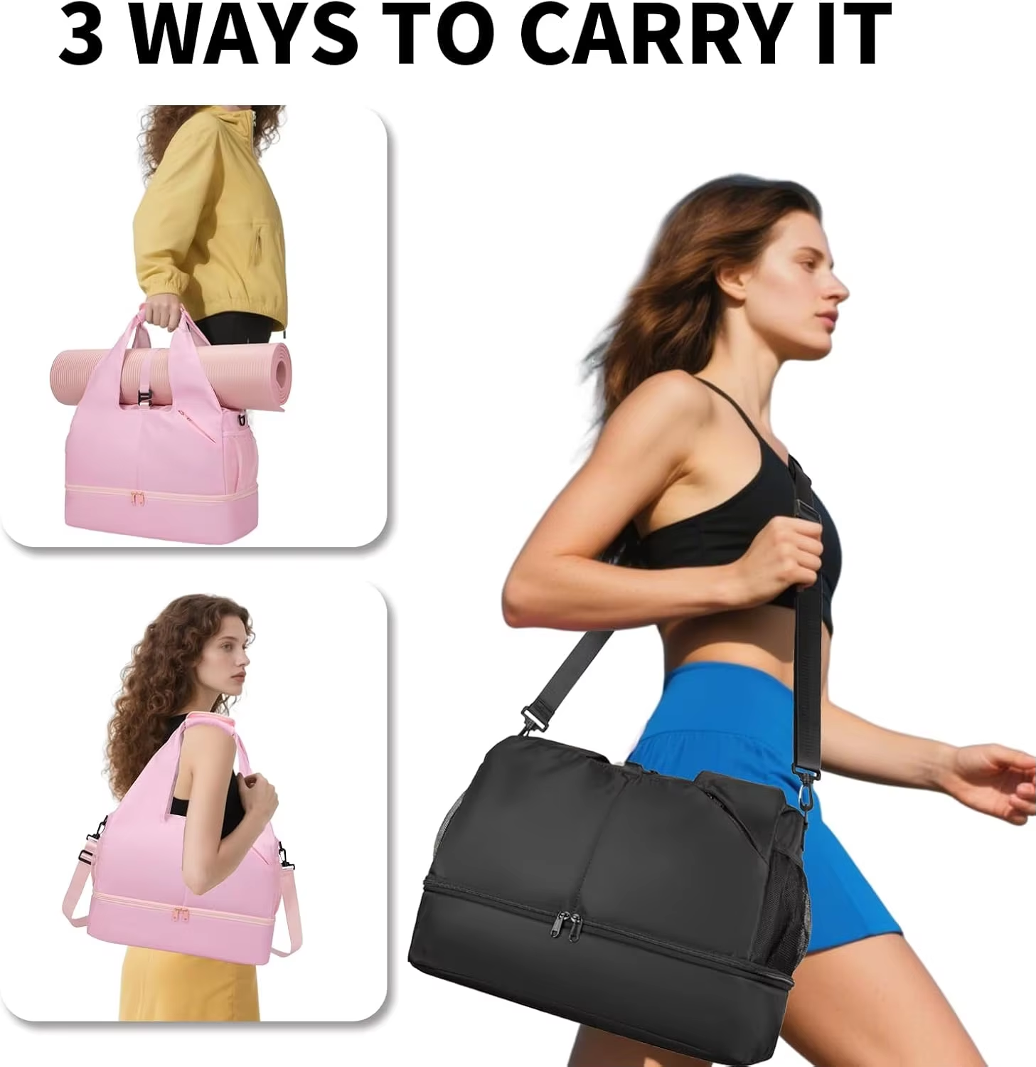 Travel Tote Shoe Organizer Bag Yoga Mat Bag