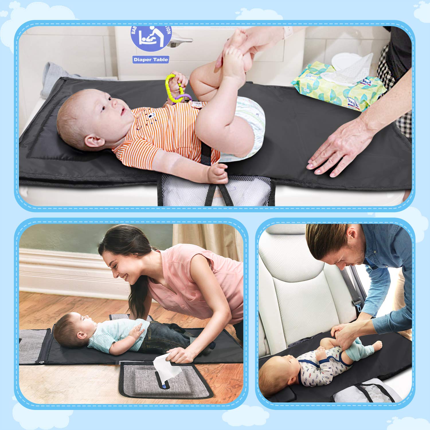  Portable Baby Diaper Changing Pad 