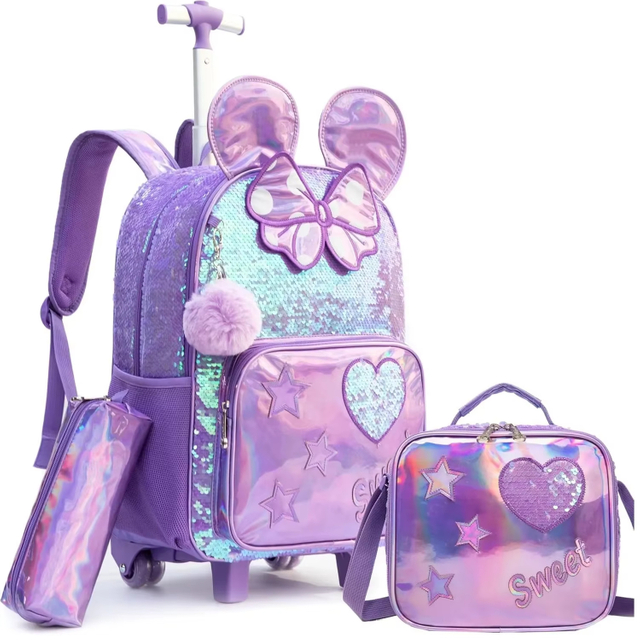 Cute Sequin Girl Backpack