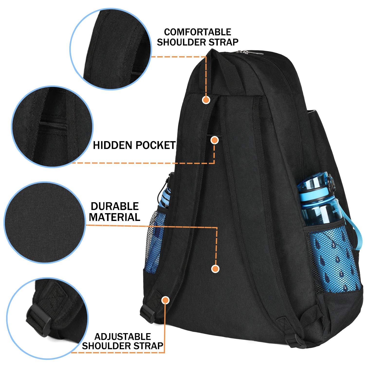 Waterproof Pickleball Badminton Racket Bag