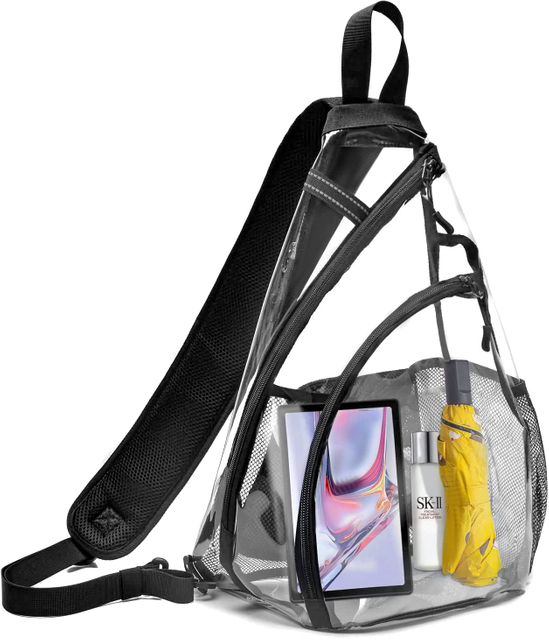 Pvc Clear Chest Sling Bag 