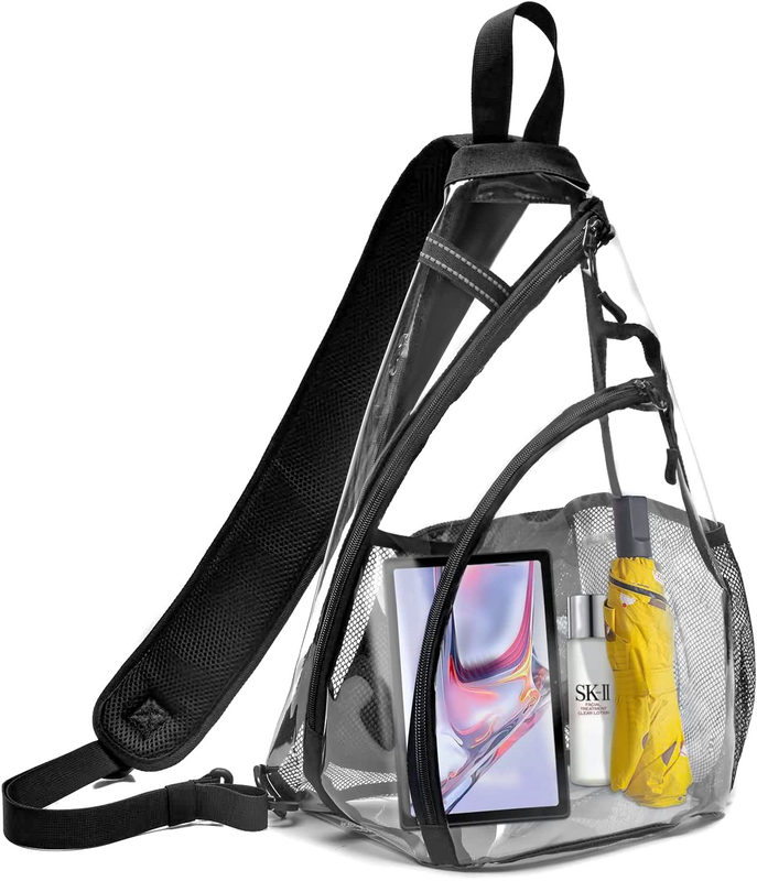 Pvc Clear Chest Sling Bag 