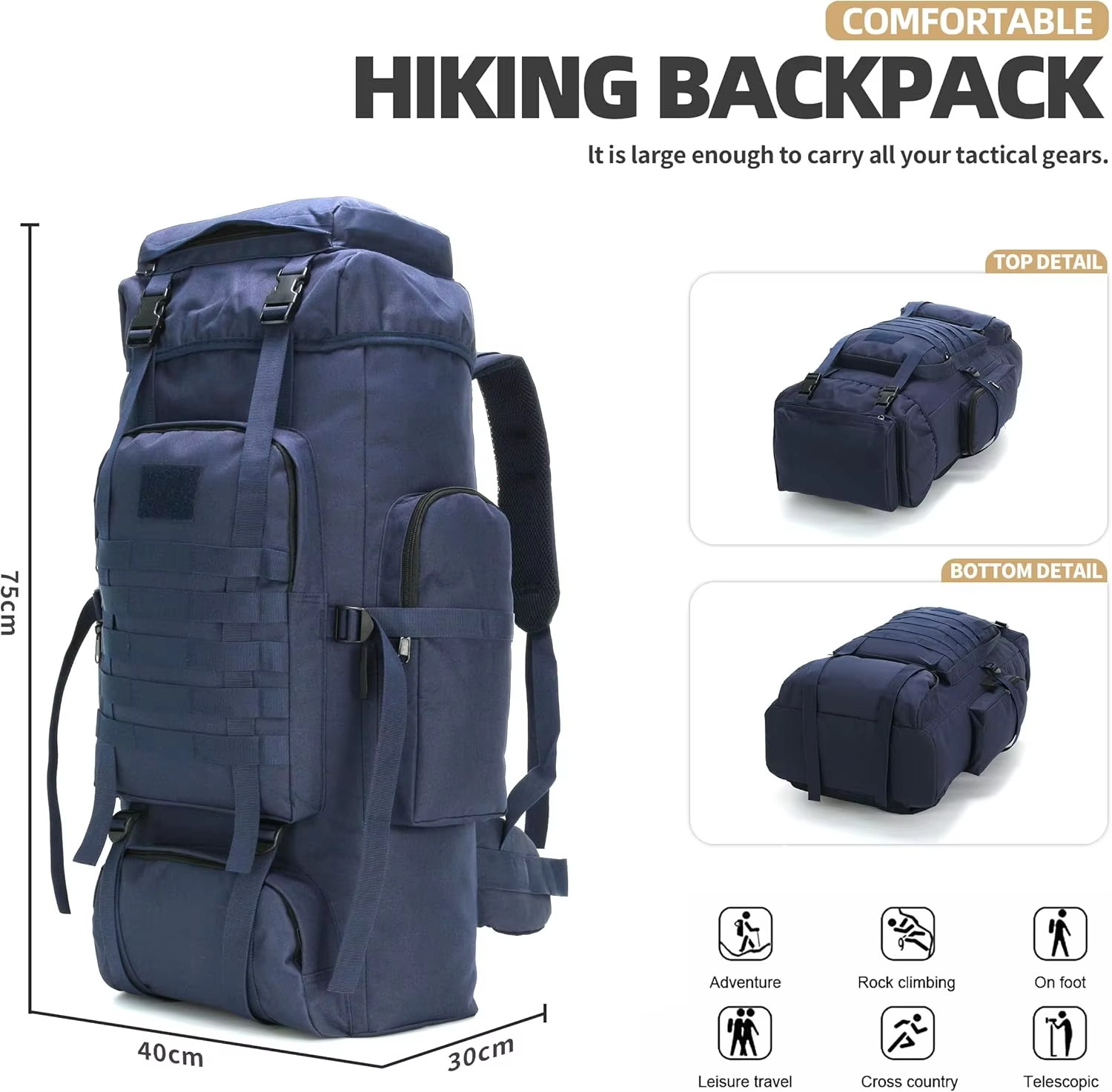 70L Camouflage Tactical Backpack