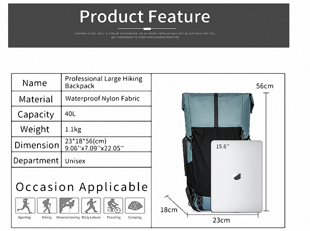 Extra Large Capacity Hiking Bag