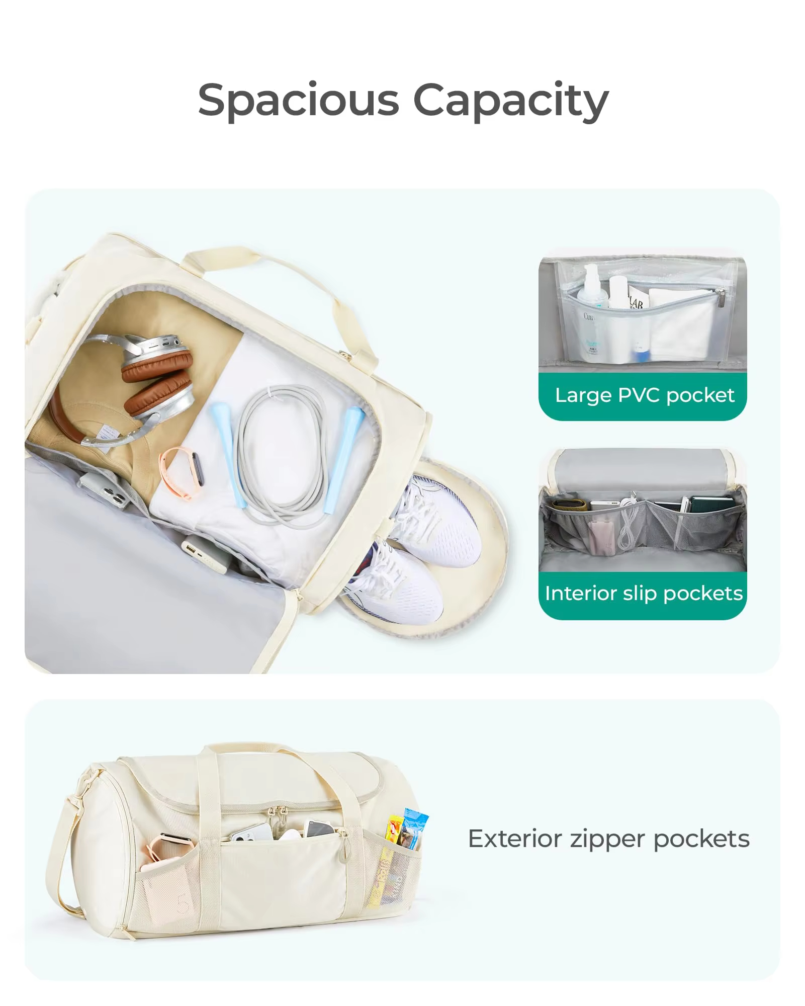 Weekender Bag Travel Bag With Shoes Compartment 