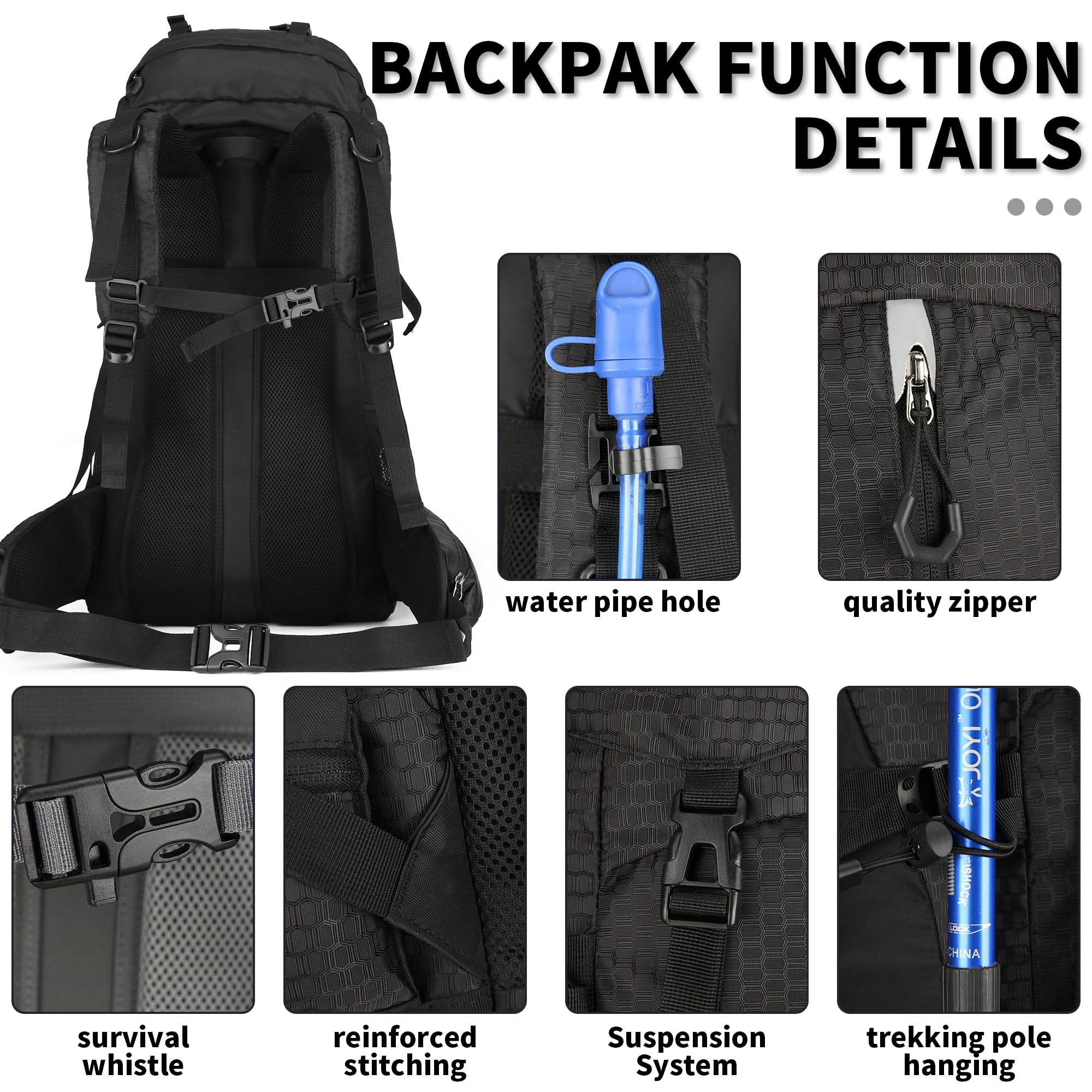 60L Outdoor Travel Climbing Daypack 